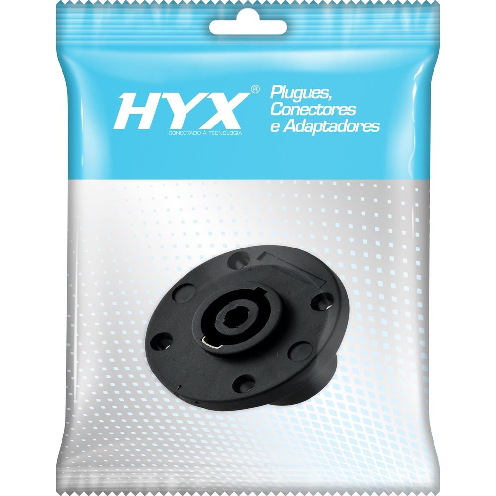 Conector Speakon Fêmea 4 Pólos HP017 HYX Un.Venda: PC/1