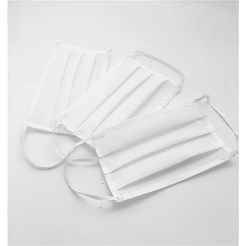 Kit 10 Máscaras TNT duplo com elástico 40g Branco Descartável