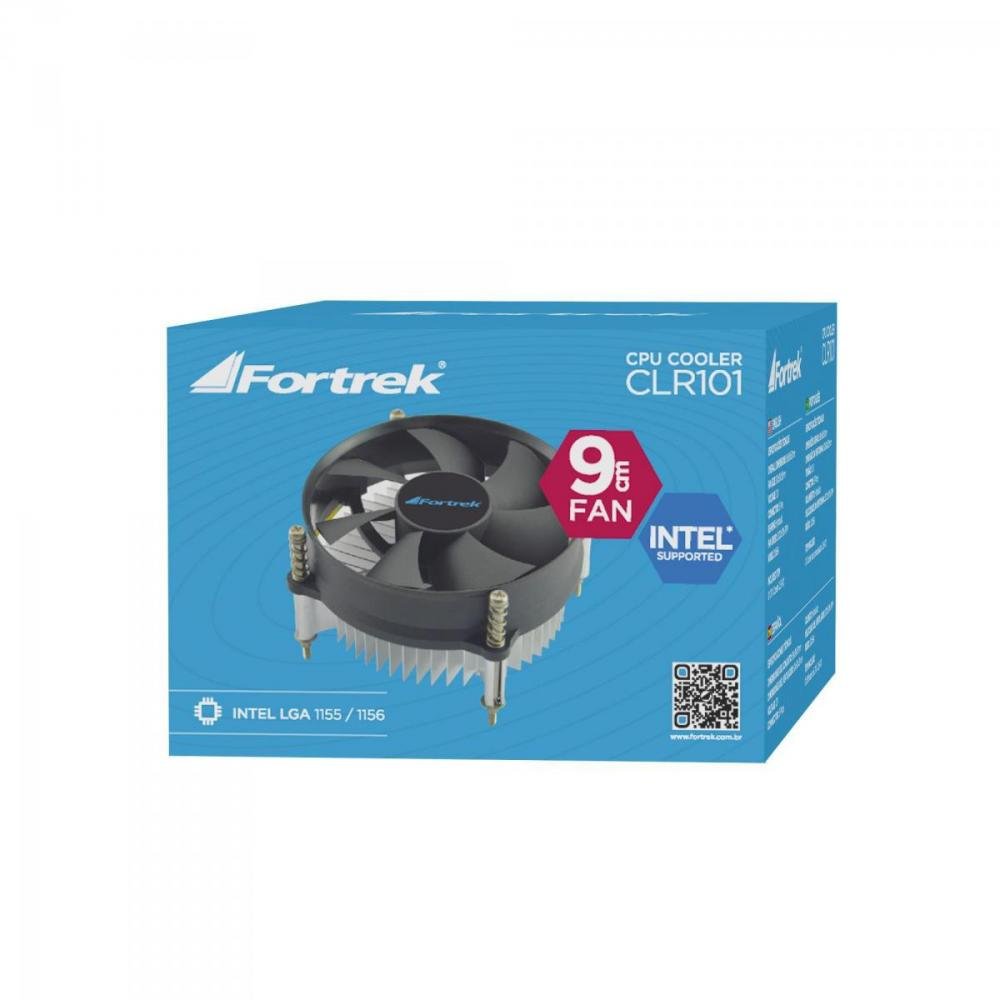 Cooler Para CPU 95x95x51mm CLR-101 FORTREK Un.Venda: PC/1