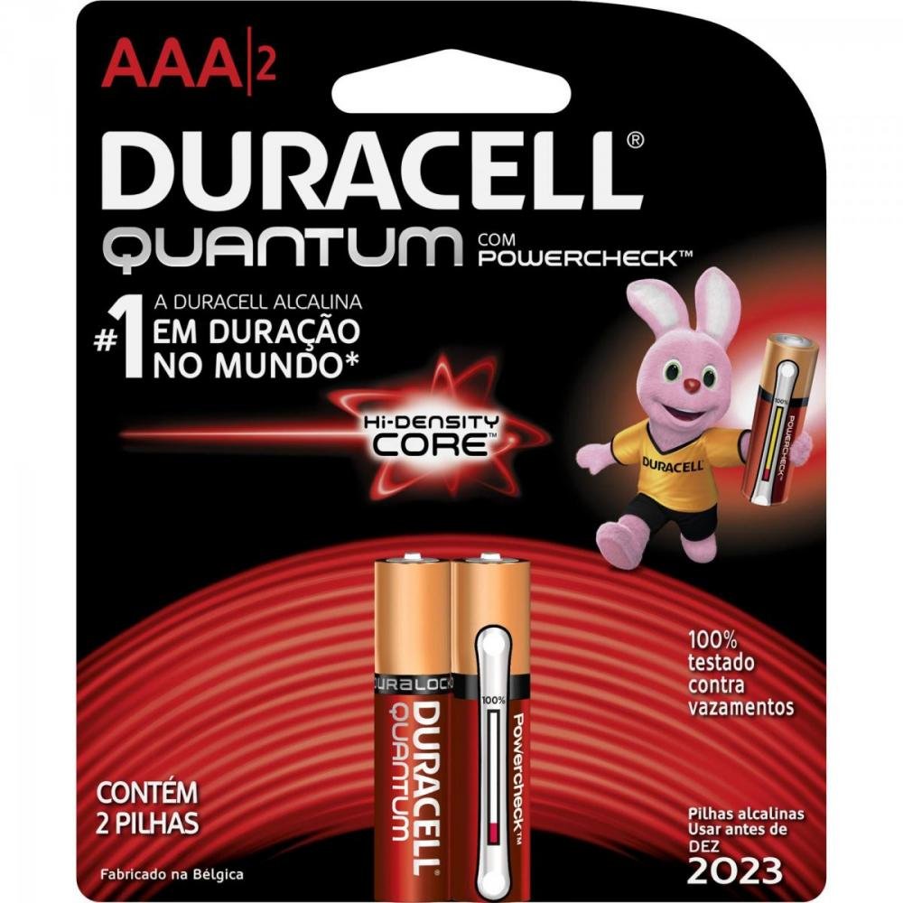 Pilha Quantum AAA (Caixa c/36 pilhas)(Cartela c/2 pilhas) DURACELL Un.Venda: BLI/36