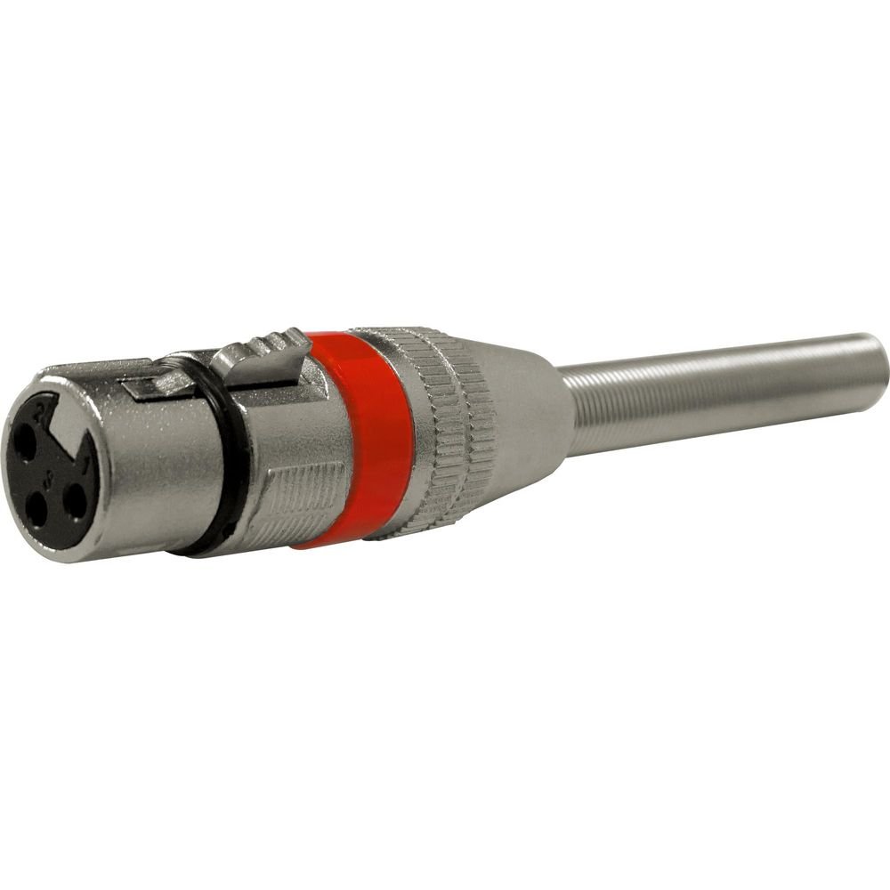 Plug XLR Canon Fêmea com Mola JCCN0015 Vermelho STORM Un.Venda: MVA/5