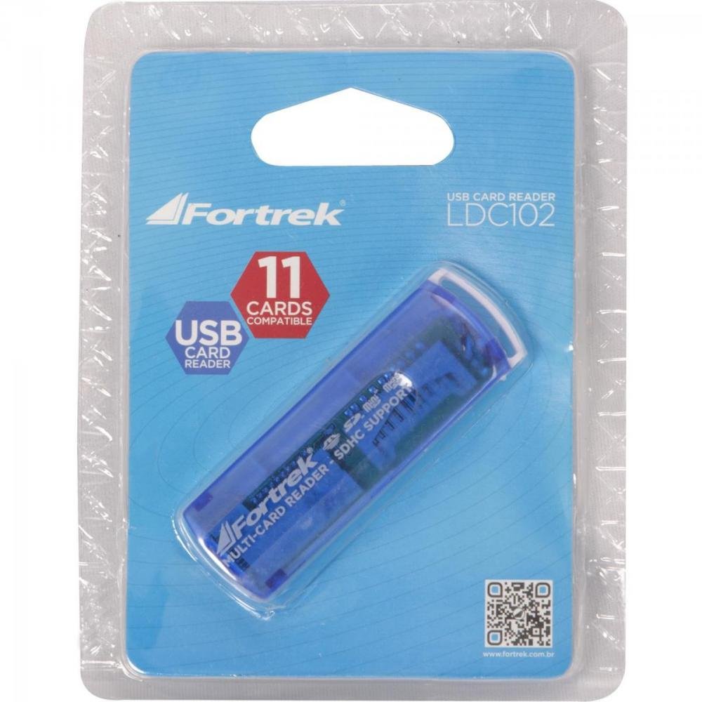 Leitor de Cartão de Memória USB 11 em 1 LDC-102 FORTREK Un.Venda: PC/1