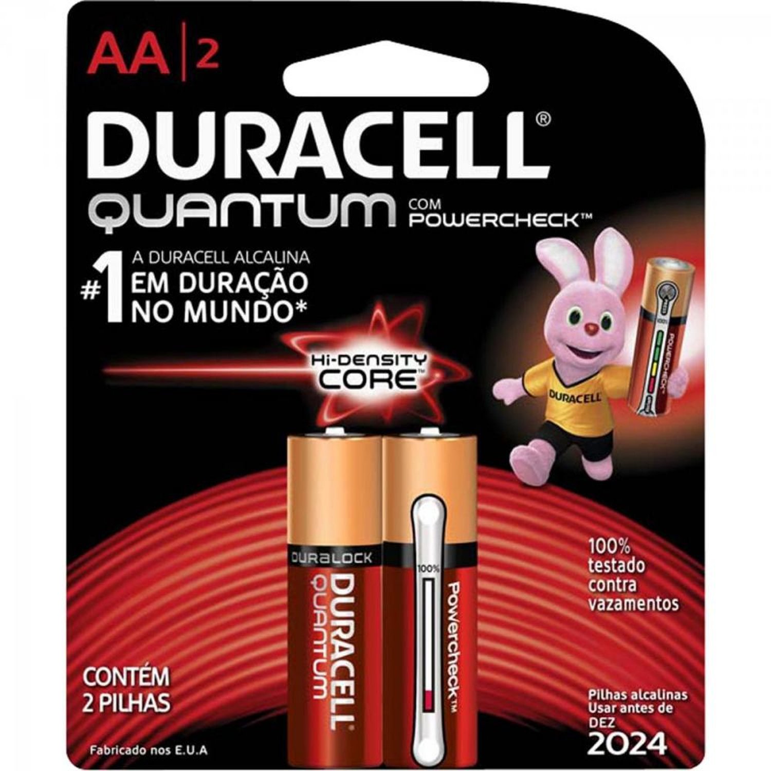 Pilha Quantum AA (Caixa c/28 pilhas)(Cartela c/2 pilhas) DURACELL Un.Venda: BLI/28