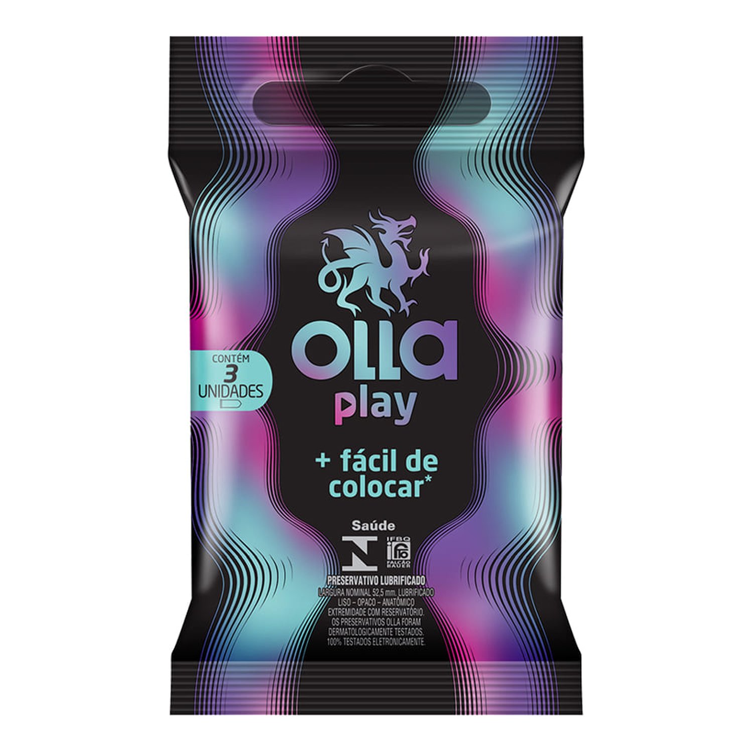 Preservativo Olla Lubrificante Play Com 3