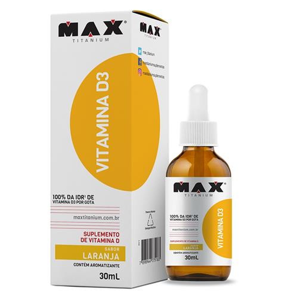 Vitamina D3 30ml Laranja Max Titanium