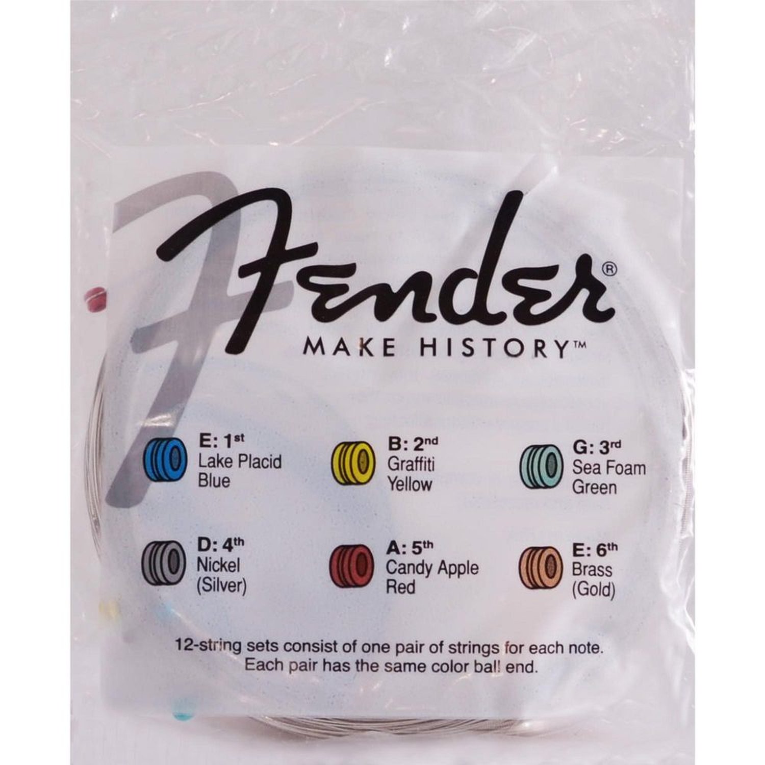 Encordoamento para Guitarra Aço .011 250M Niquelado FENDER Un.Venda: PC/1