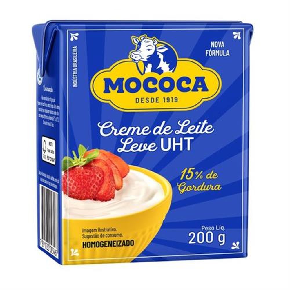 Creme de Leite Mococa 200g - Caixa contém 27 unidades