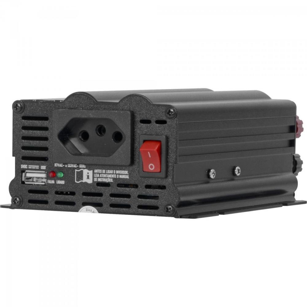 Inversor 500W 24VDC/127V Onda Modificada Cinza Escuro HAYONIK Un.Venda: PC/1