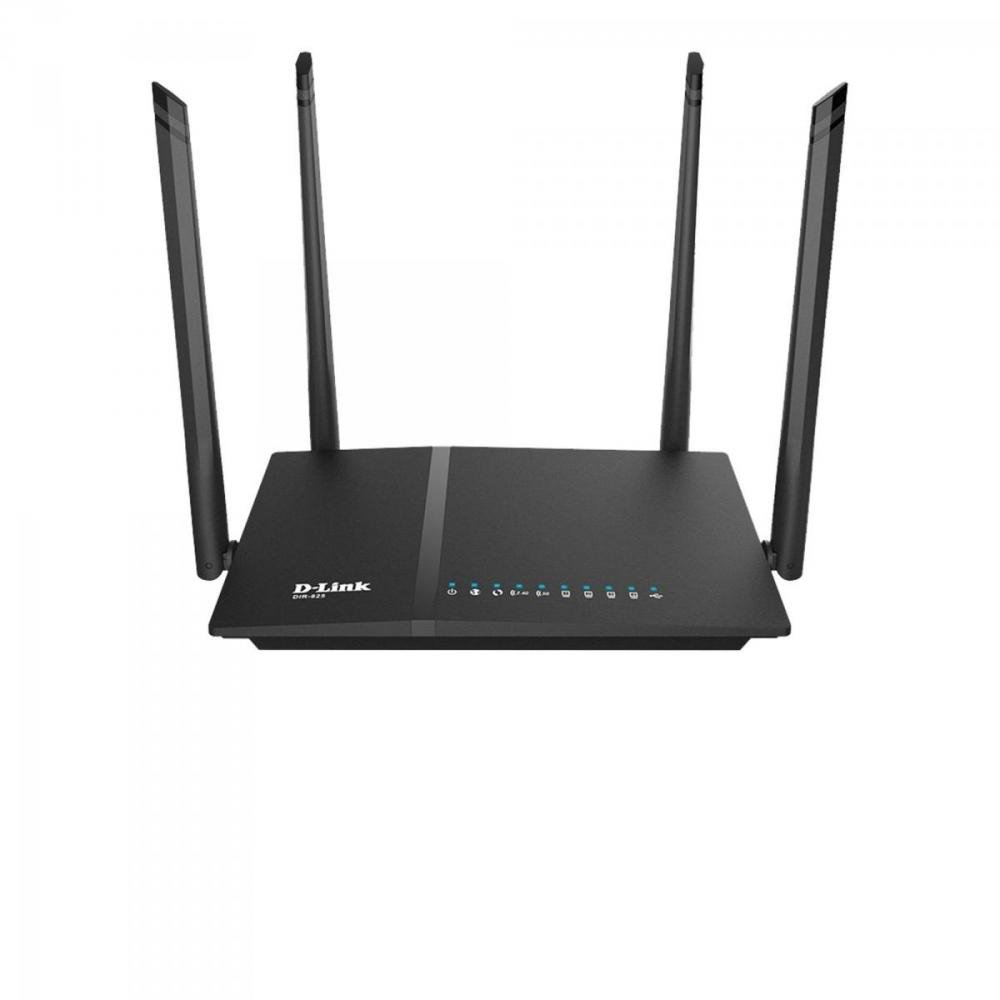 Roteador Wireless 1200Mbps DIR-825 Preto D-LINK Un.Venda: PC/1