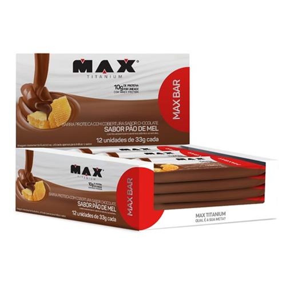 Max Bar 33G Pão De Mel Max Titanium (Emb. contém 12 und. de 50g)