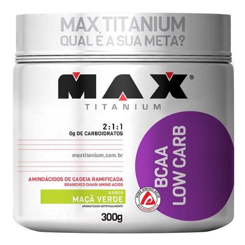 Bcaa Low Carb 300G Maçã Verde Max Titanium