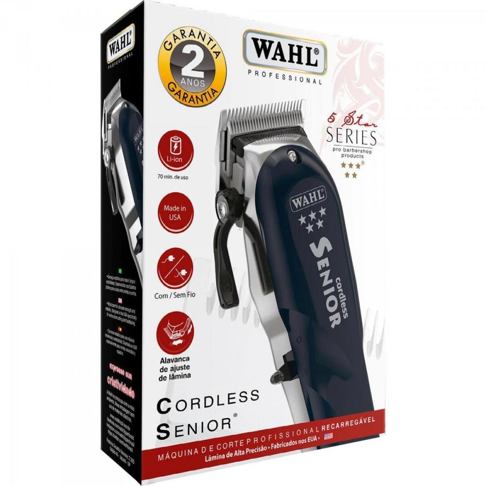 Máquina de Corte Senior Cordless Azul WAHL Un.Venda: PC/1