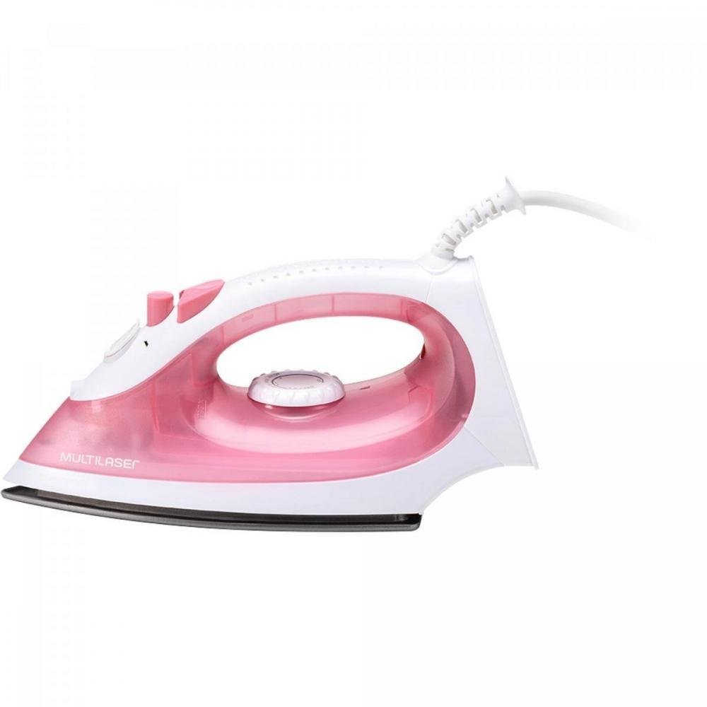 Ferro a Vapor 1200W 127V HO018 Branco/Rosa MULTILASER Un.Venda: PC/1