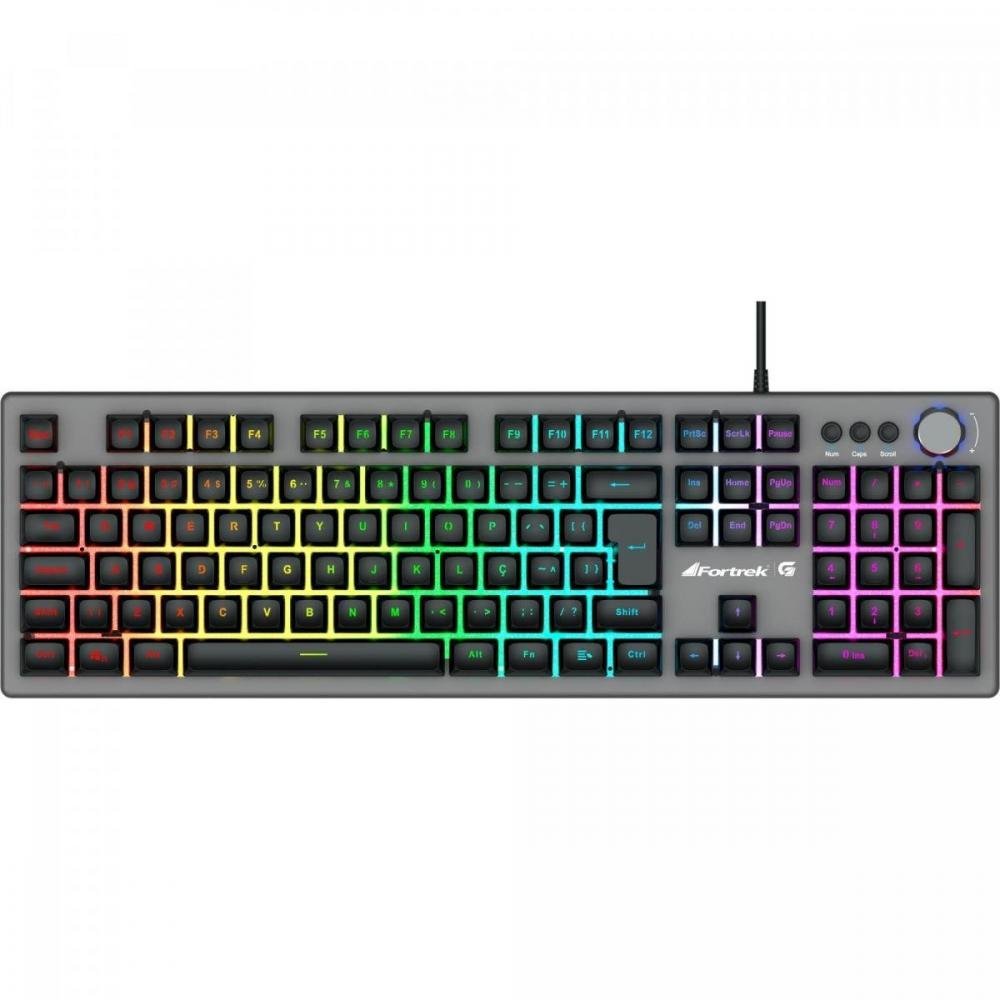 Teclado Gamer Rainbow Holt Grafite Fortrek