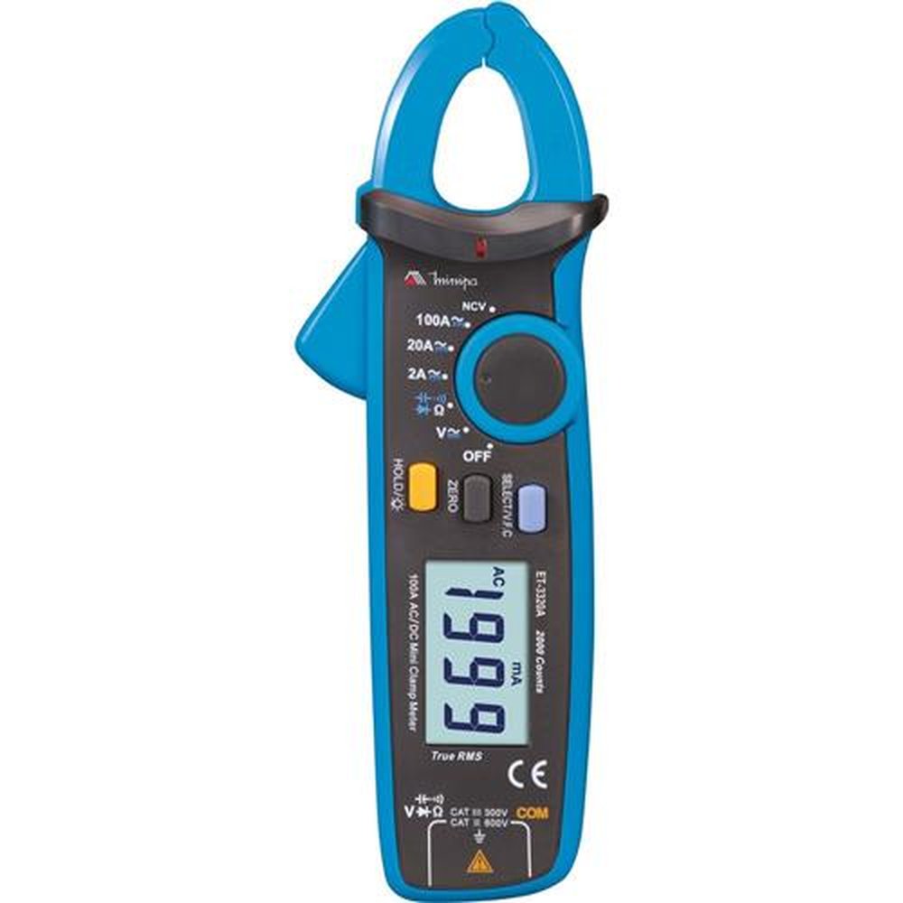 Alicate Amperímetro Digital ET-3320A Azul/Preto MINIPA Un.Venda: PC/1