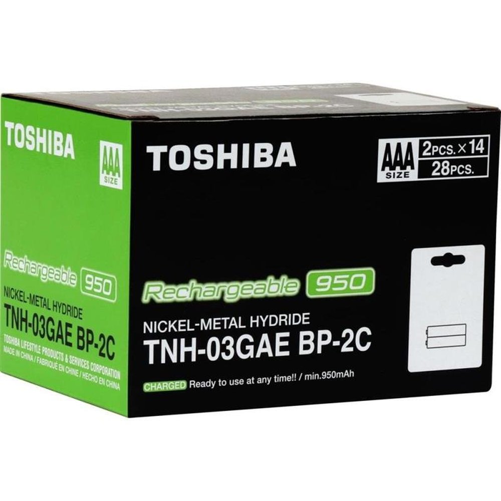 Pilha Recarregavel AAA 1,2v 950mAh TNH03GAE Toshiba - Cartela com 2 pilhas