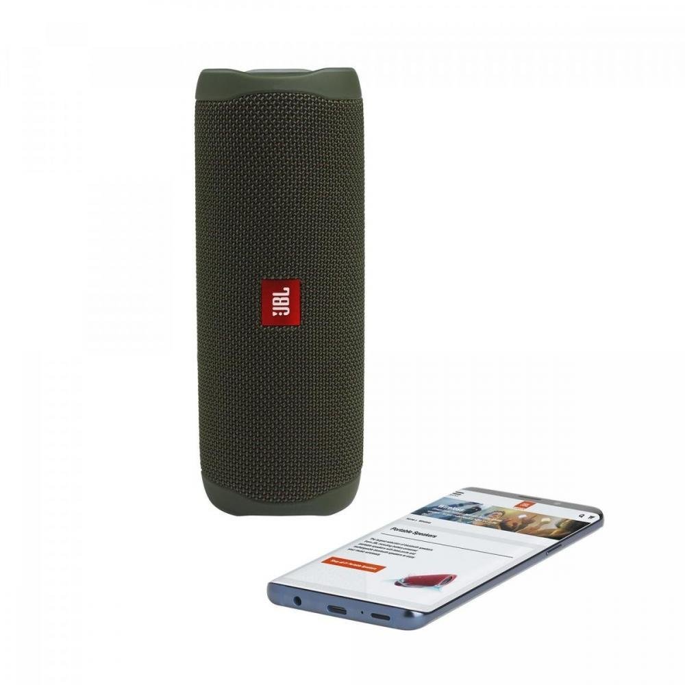 Caixa Multimídia Portátil Bluetooth FLIP 5 Verde JBL Un.Venda: PC/1
