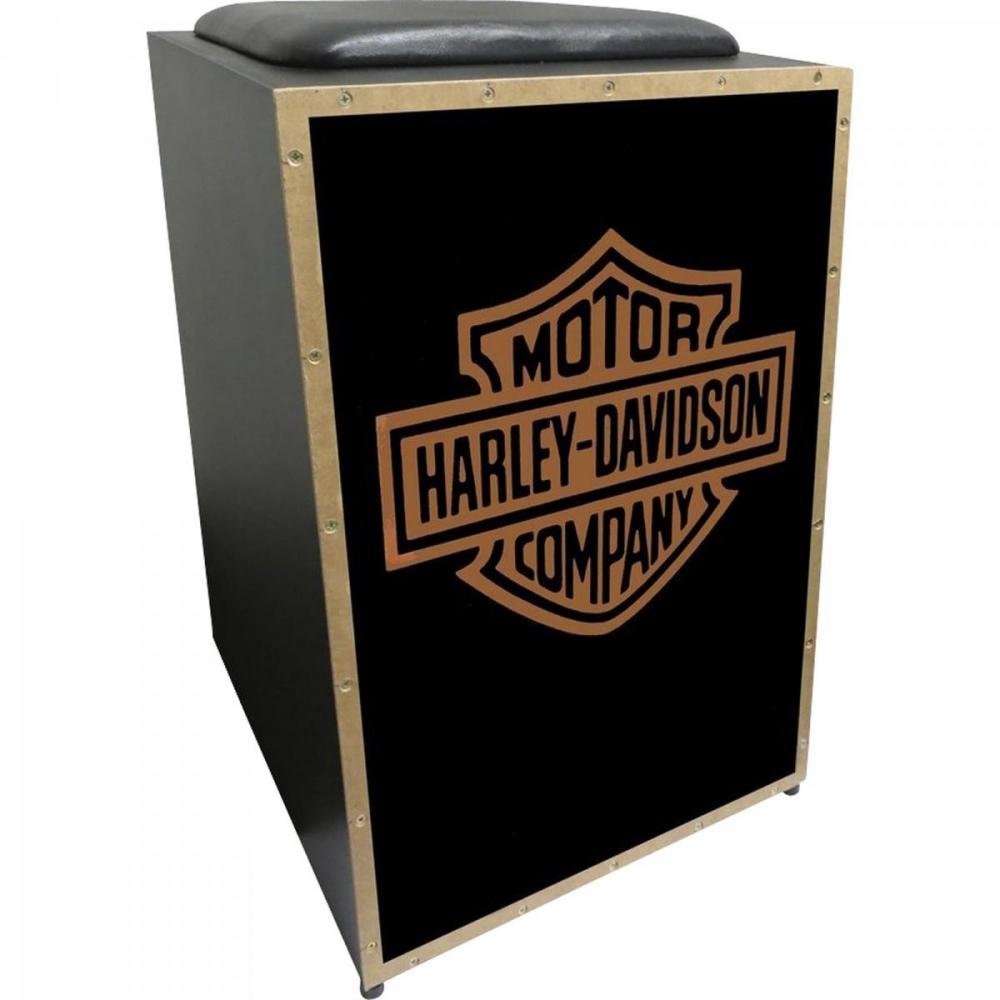 Cajon Eletroacústico Inclinado Profissional K2 COR-007 EQ Harley Davidson JAGUAR Un.Venda: PC/1