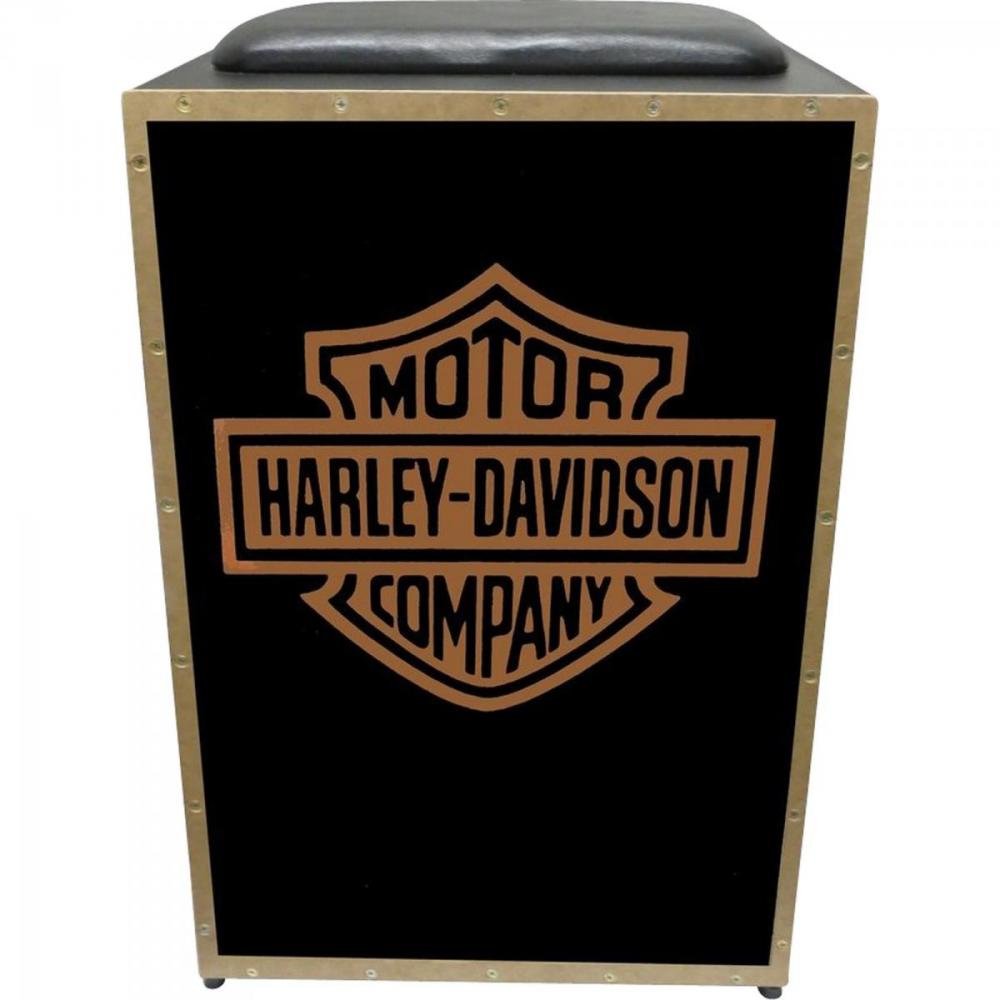 Cajon Eletroacústico Inclinado Profissional K2 COR-007 EQ Harley Davidson JAGUAR Un.Venda: PC/1