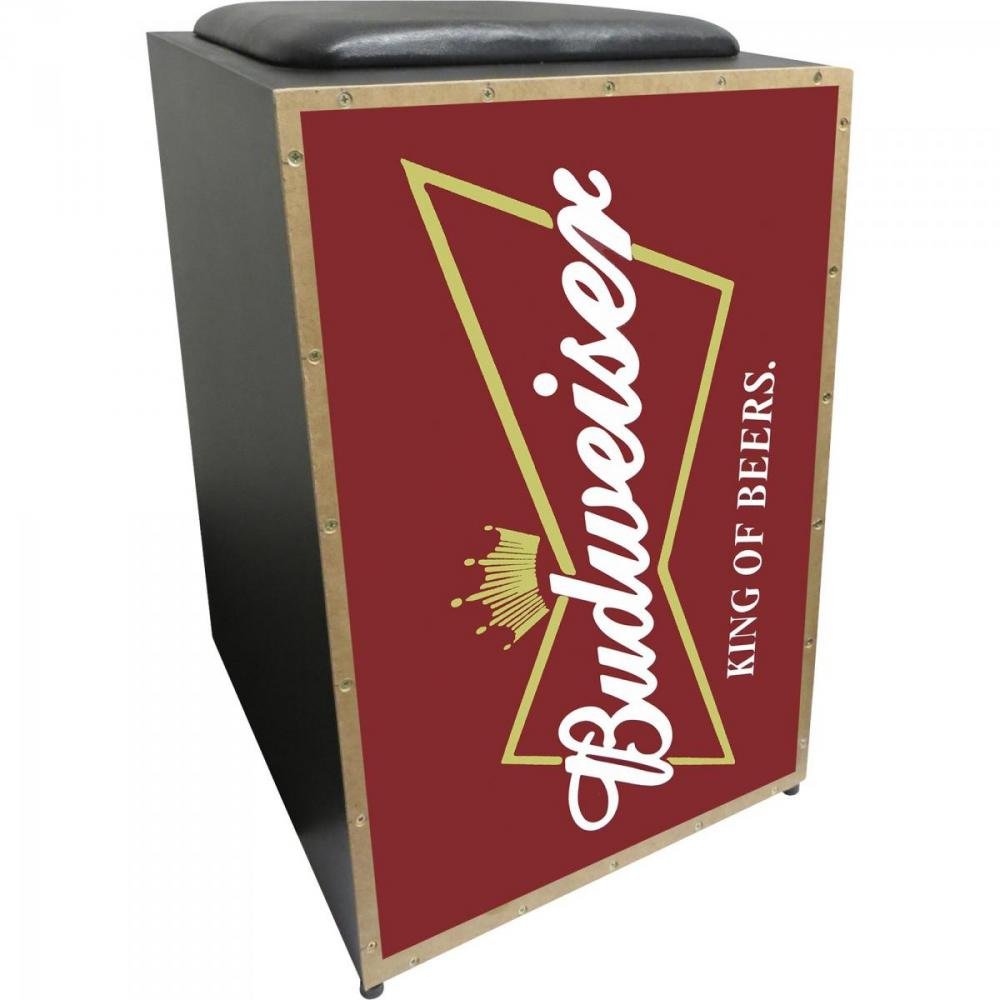 Cajon Acústico Inclinado Profissional K2 COR-001 Budweiser JAGUAR Un.Venda: PC/1