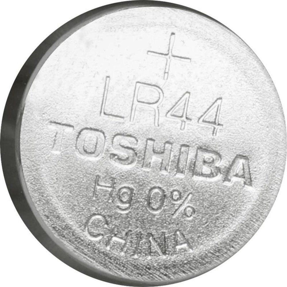 Pilha Botão Alcalina 1,5V LR44 Toshiba - Cartela com 5 pilhas