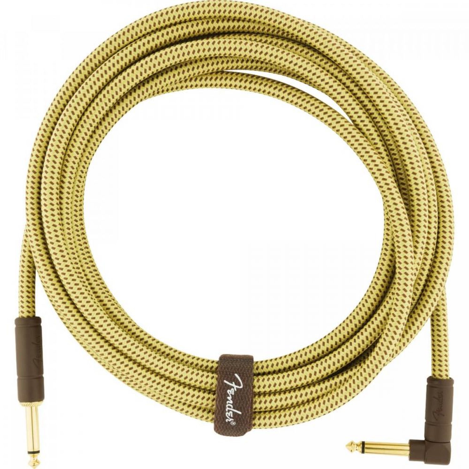 Cabo para Instrumentos P10 x P10 (90°) 4,5m DELUXE SERIES Amarelo Tweed FENDER Un.Venda: PC/1
