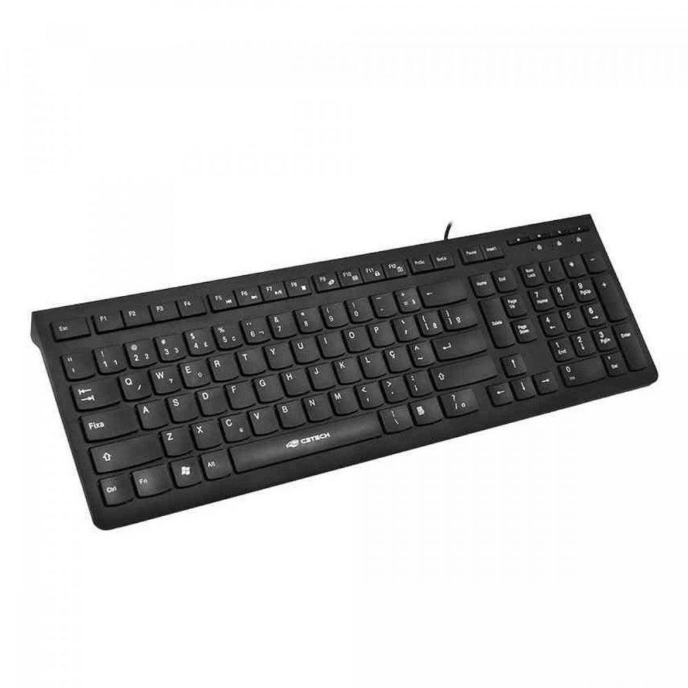 Teclado Multimídia USB KB-M60BK Preto C3TECH Un.Venda: PC/1