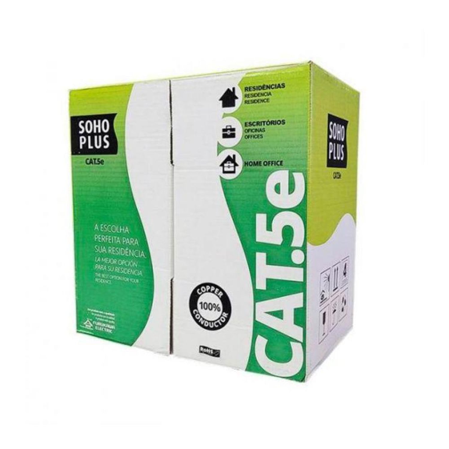 Cabo de Rede Cat.5e Cmx Branco Furukawa Sohoplus - Caixa 305m