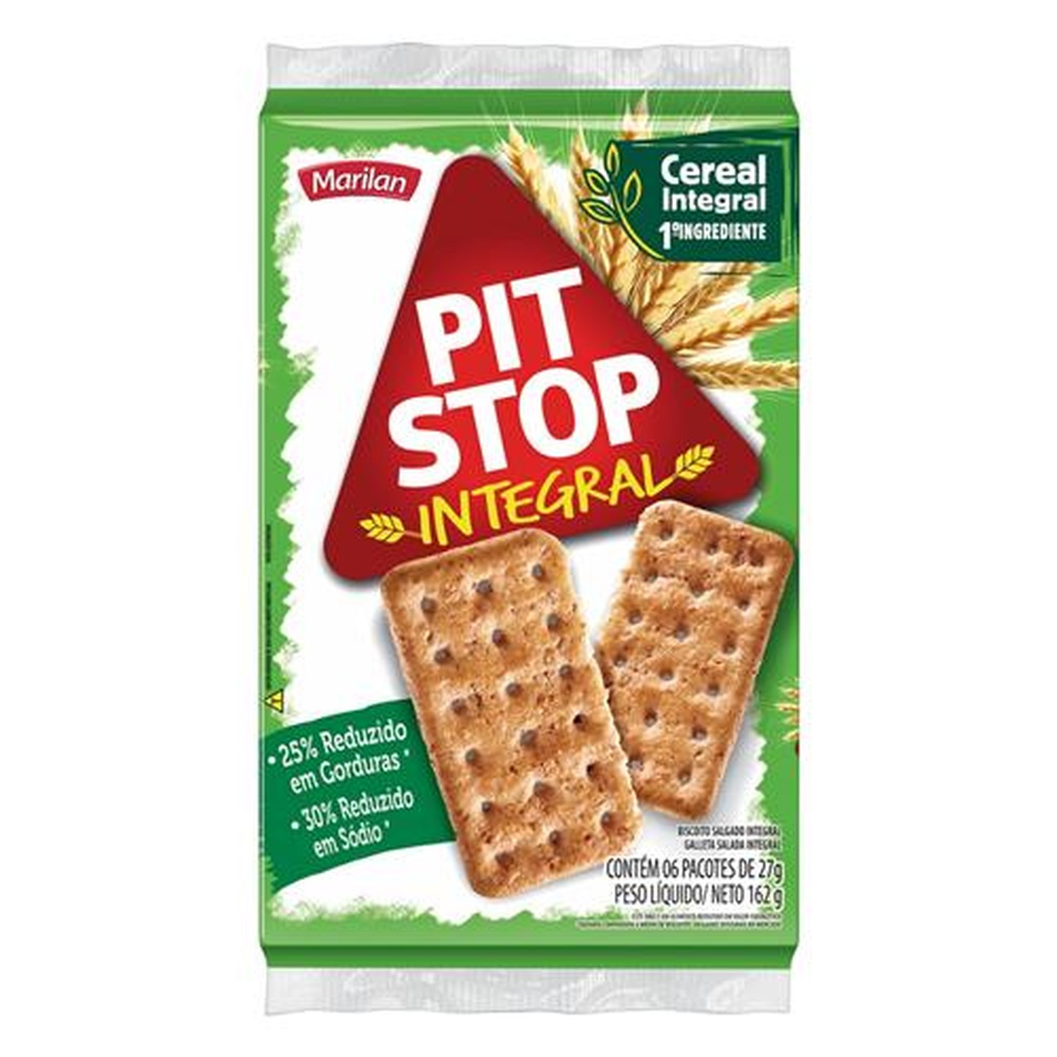 Biscoito Pit Stop Integral 162g (caixa com 36 unidades)
