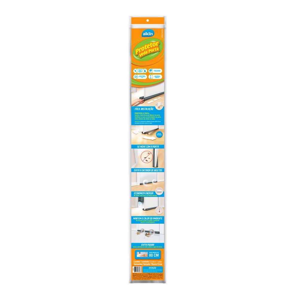 Protetor Veda Porta Preto - Marca Alklin Home