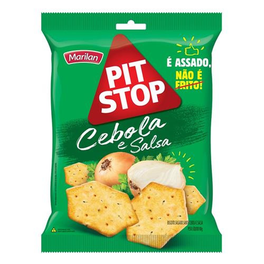 Snack Pit Stop Cebola e Salsa 80g (caixa com 20 unidades)
