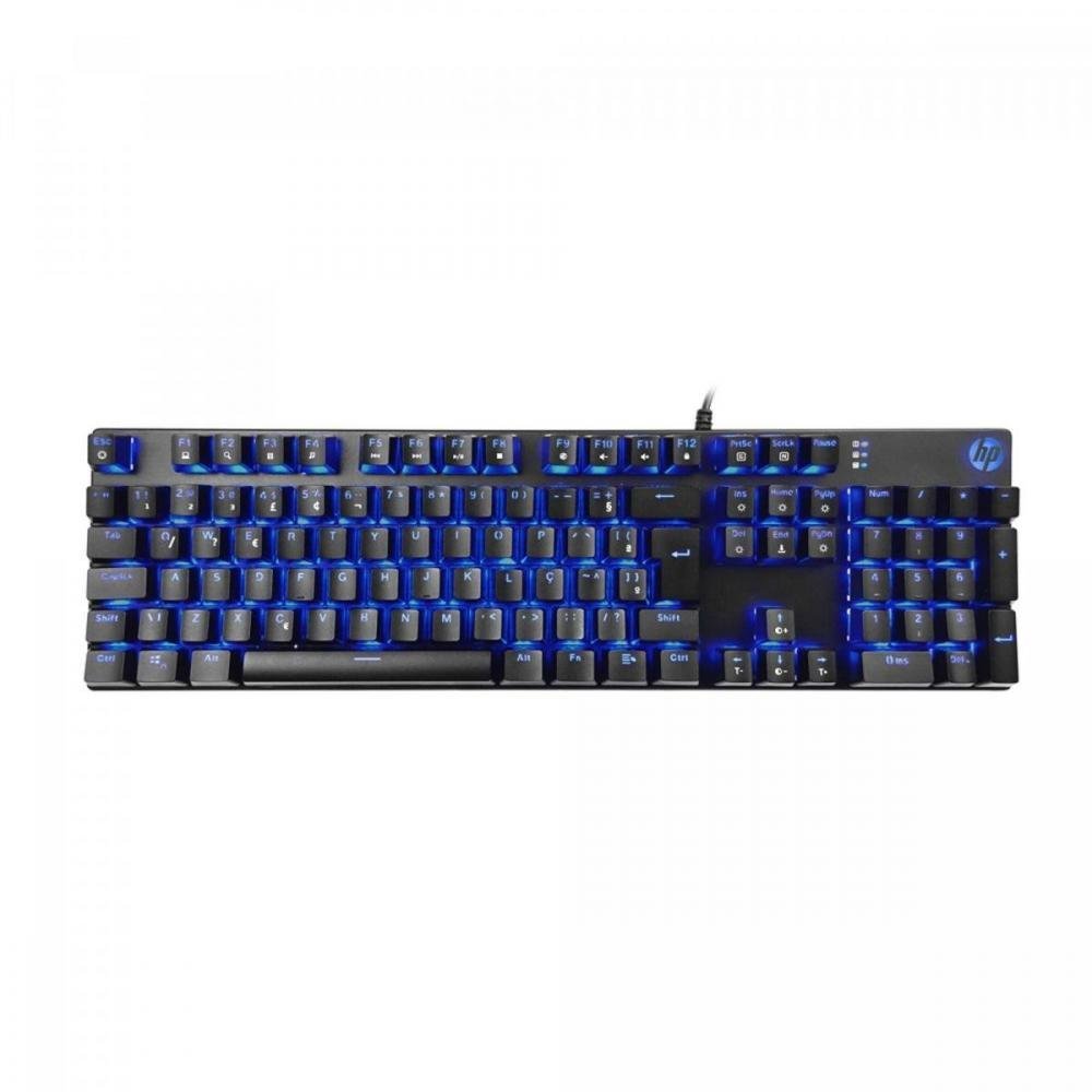Teclado Gamer Mecânico USB LED GK400F Preto HP Un.Venda: PC/1