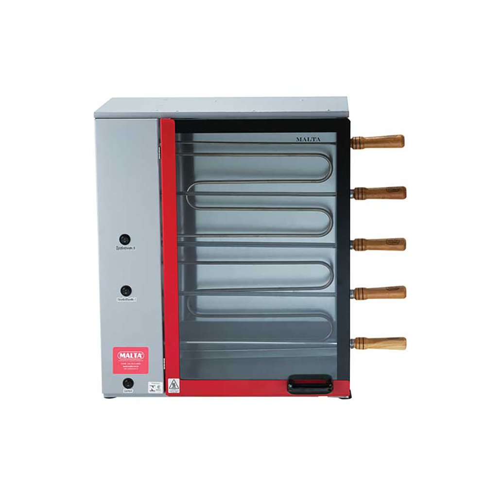Churrasqueira Rotativa Vertical 5 Espetos Resistência Elétrica 220V - MALTA