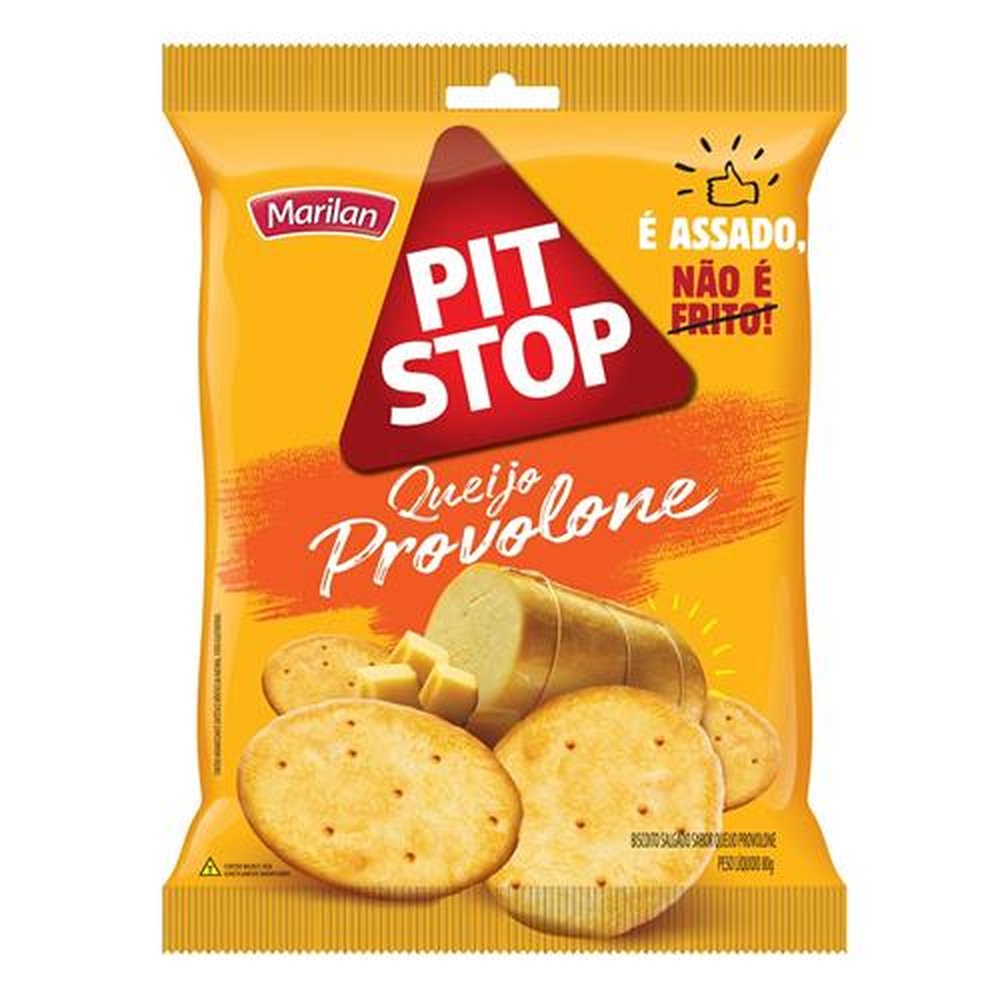 Snack Pit Stop Queijo Provolone 80g (caixa com 20 unidades)