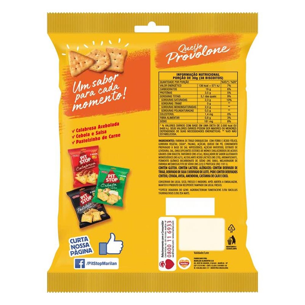 Snack Pit Stop Queijo Provolone 80g (caixa com 20 unidades)