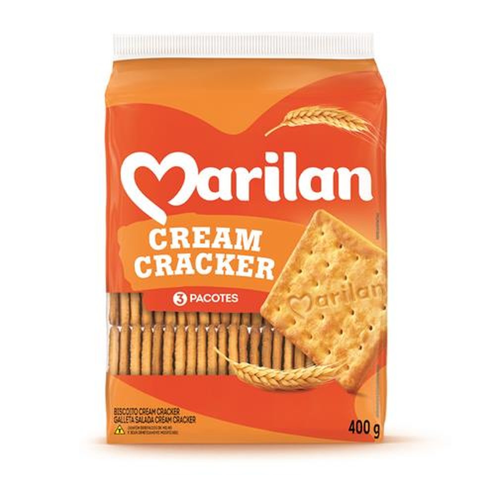 Biscoito Marilan Cream Cracker 400g (caixa com 27 unidades)