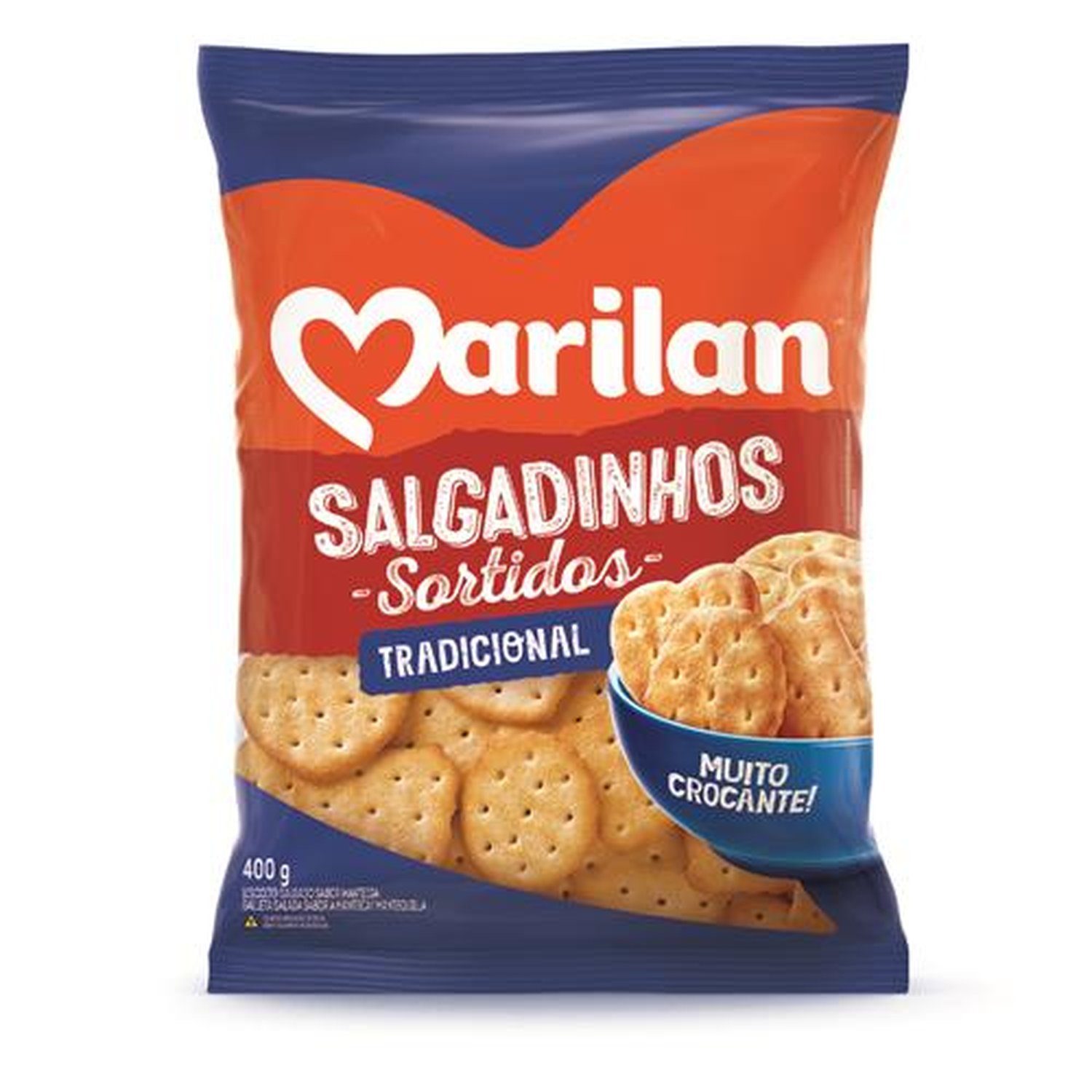 Biscoito Marilan Salgadinhos Sortidos 400g (caixa com 24 unidades)