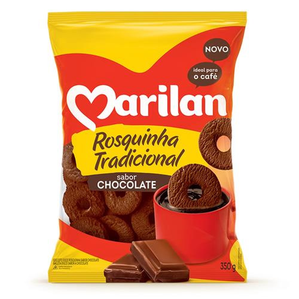 Biscoito Marilan Rosquinhas Tradicional Chocolate 350g (caixa com 30 unidades)