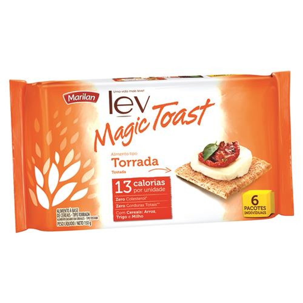 Torrada Lev Magic Toast Original 150g (caixa com 24 unidades)