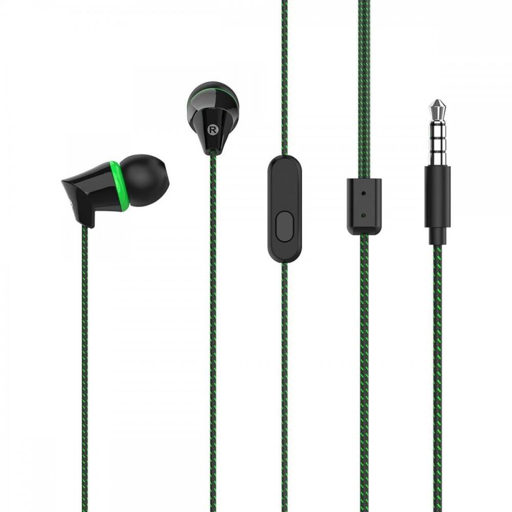 Fone de Ouvido In-Ear H100 Preto/Verde TELEFUNKEN Un.Venda: PC/1