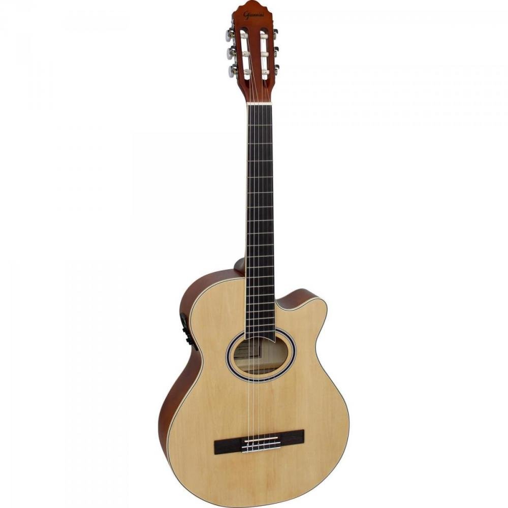 Violão Mini Jumbo Cutaway Nylon GNF-1D Natural Giannini