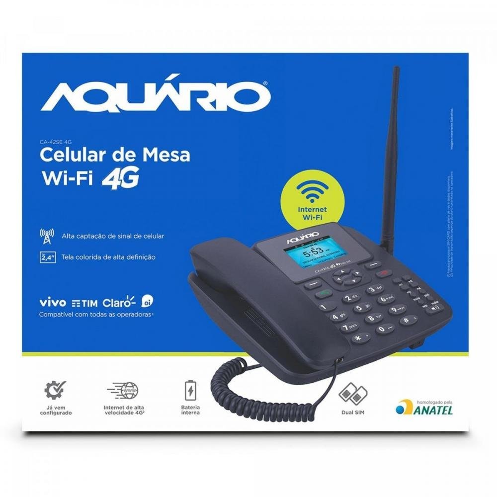Telefone Celular de Mesa Wi-Fi 4G CA-42SE AQUÁRIO Un.Venda: PC/1