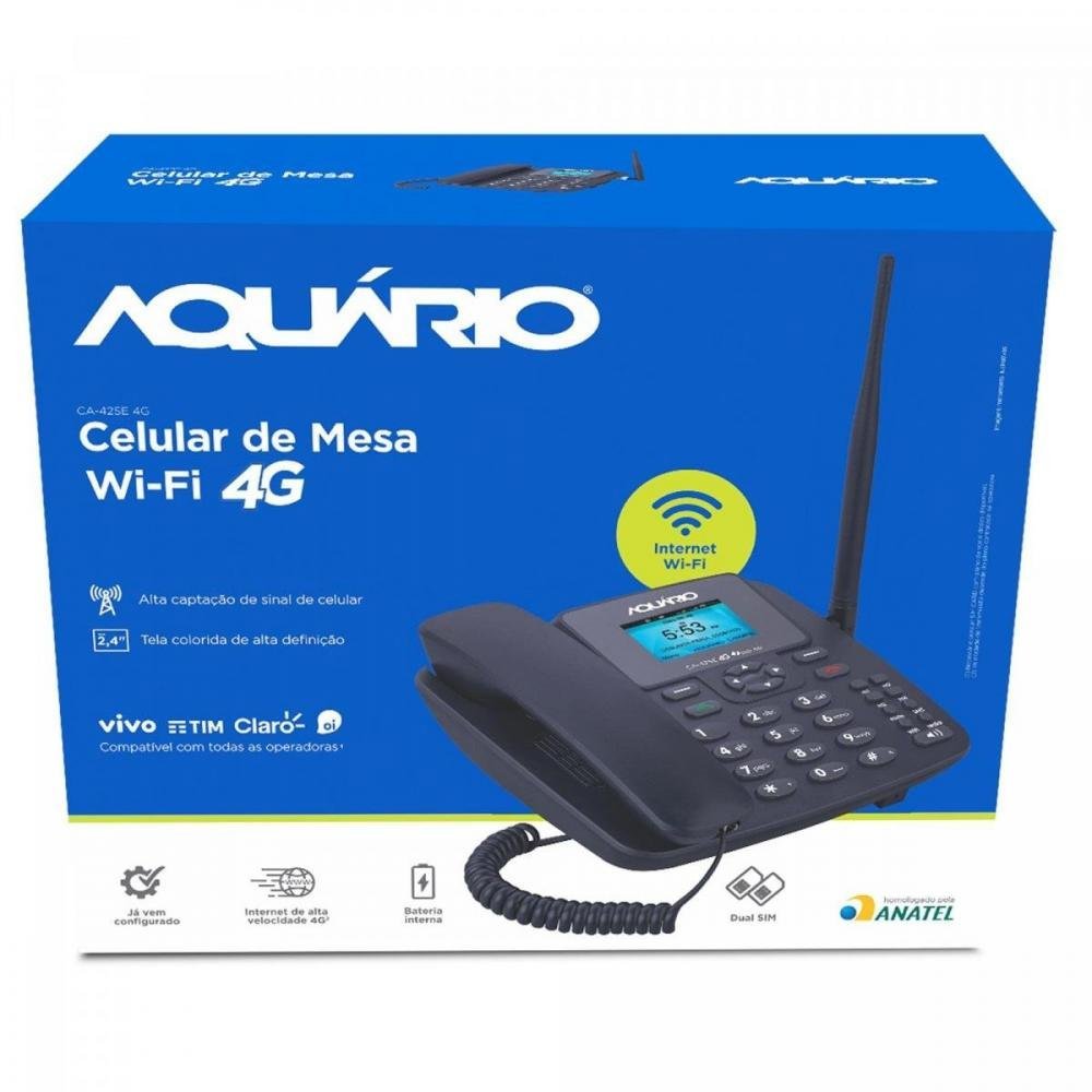 Telefone Celular de Mesa Wi-Fi 4G CA-42SE AQUÁRIO Un.Venda: PC/1