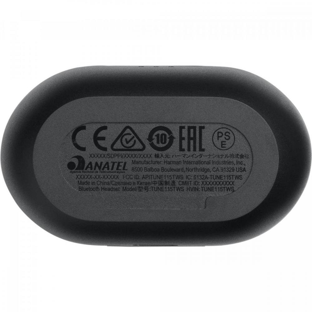 Fone Ouvido Bluetooth Tune 115TWS Preto Jbl