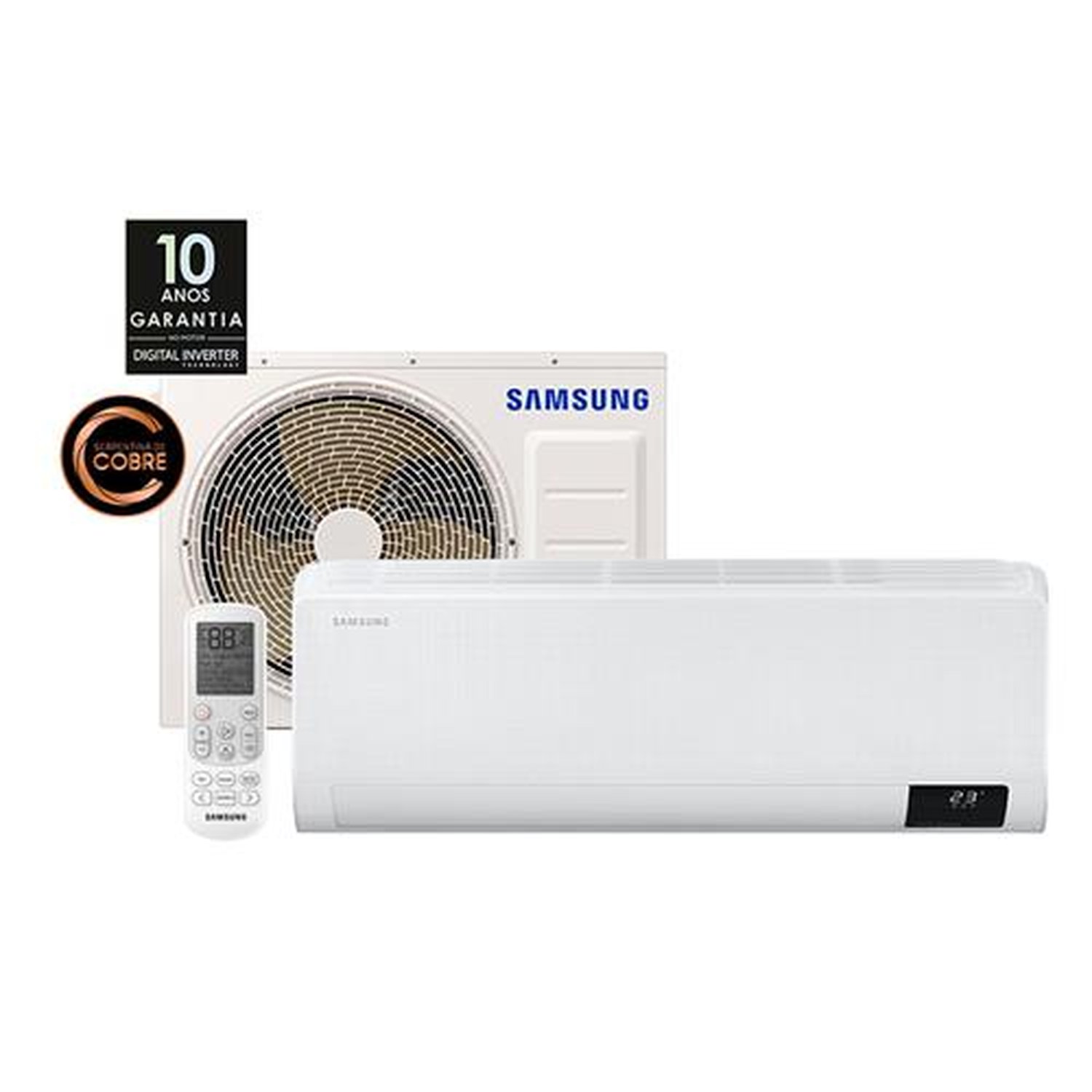 Ar Condicionado Split Samsung Inverter WindFree Sem Vento 22.000 Btus Quente e Frio Branco - 220v