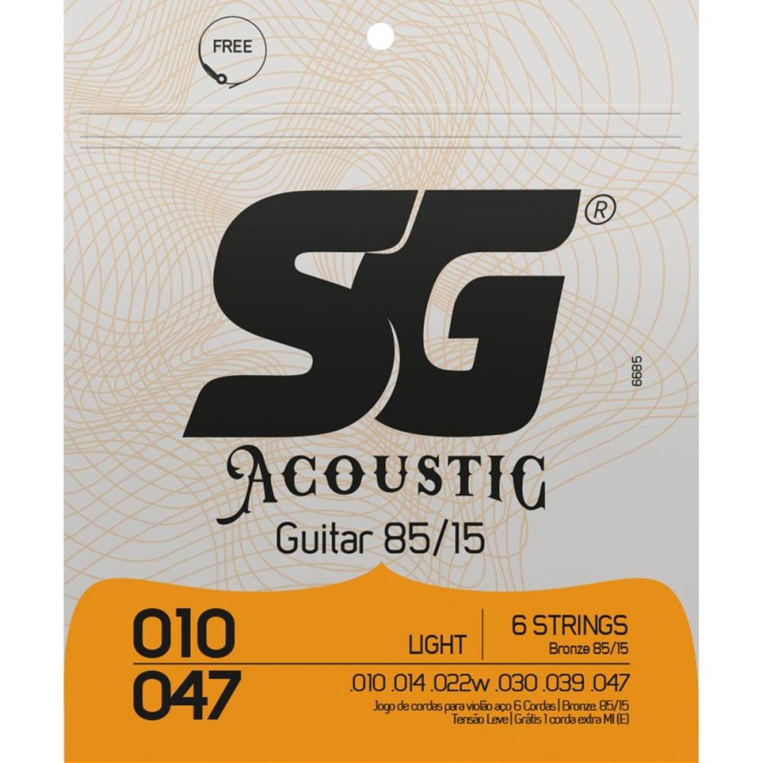 Encordoamento para Violão em Aço .010 Light Bronze 85/15 São Gonçalo