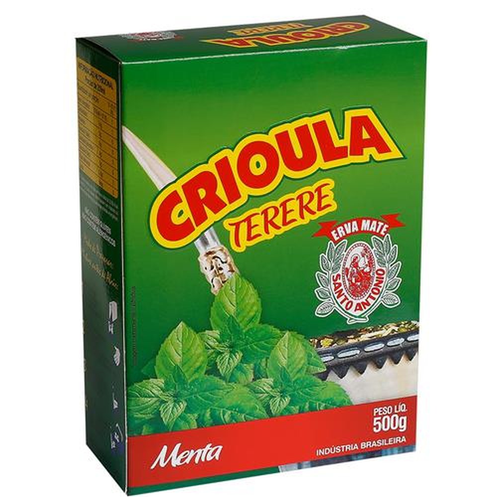 Erva Mate Crioula Menta - Caixa Com 5 Unidades de 500g