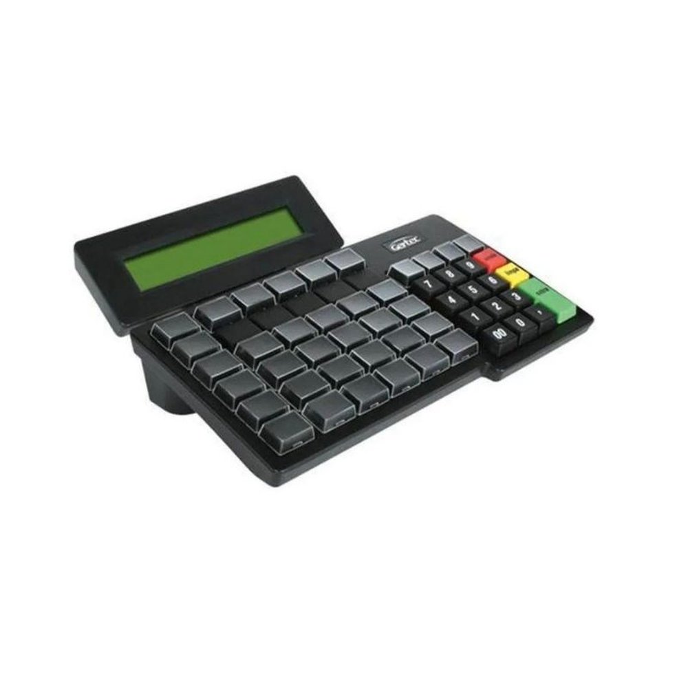 Teclado Gertec 55 Teclas Com Display Usb Preto