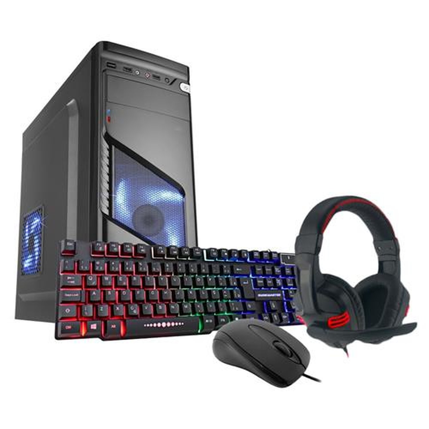 Pc Gamer Intel I310100F 10 Geracao 8GB SSD 240 Placa Gforce GT210 1GB Head Set e Windows Pro Megavi