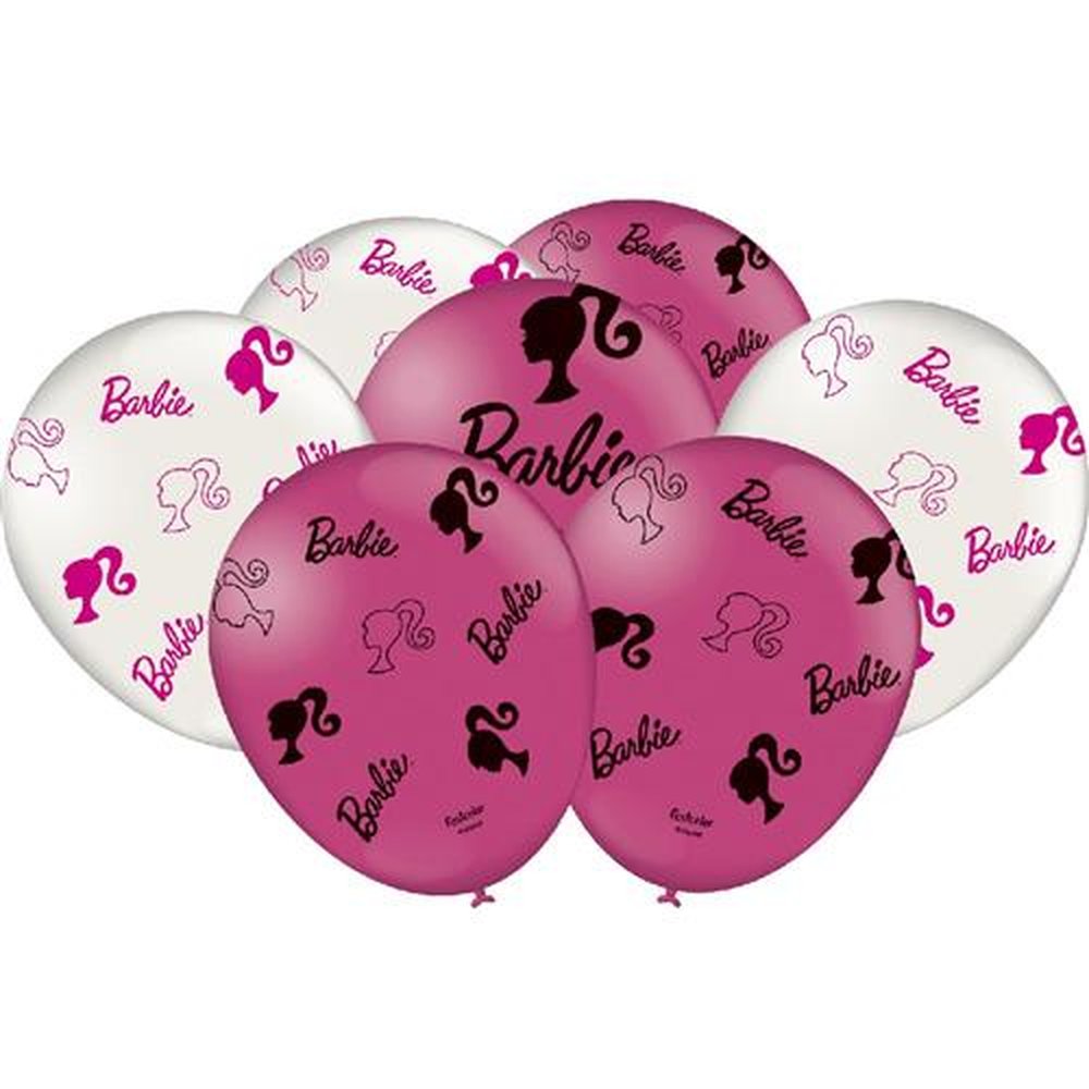 Balao Barbie - Embalagem com 25 unidades.